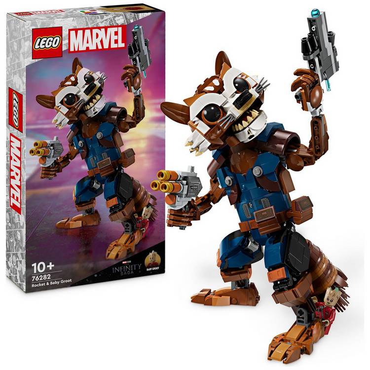 LEGO Marvel Rocket & Baby Groot Buildable Toy Figures 76282 0