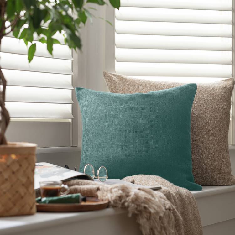 Habitat Basket Wave Cushion Cover - 2 Pack - Duck Egg  0