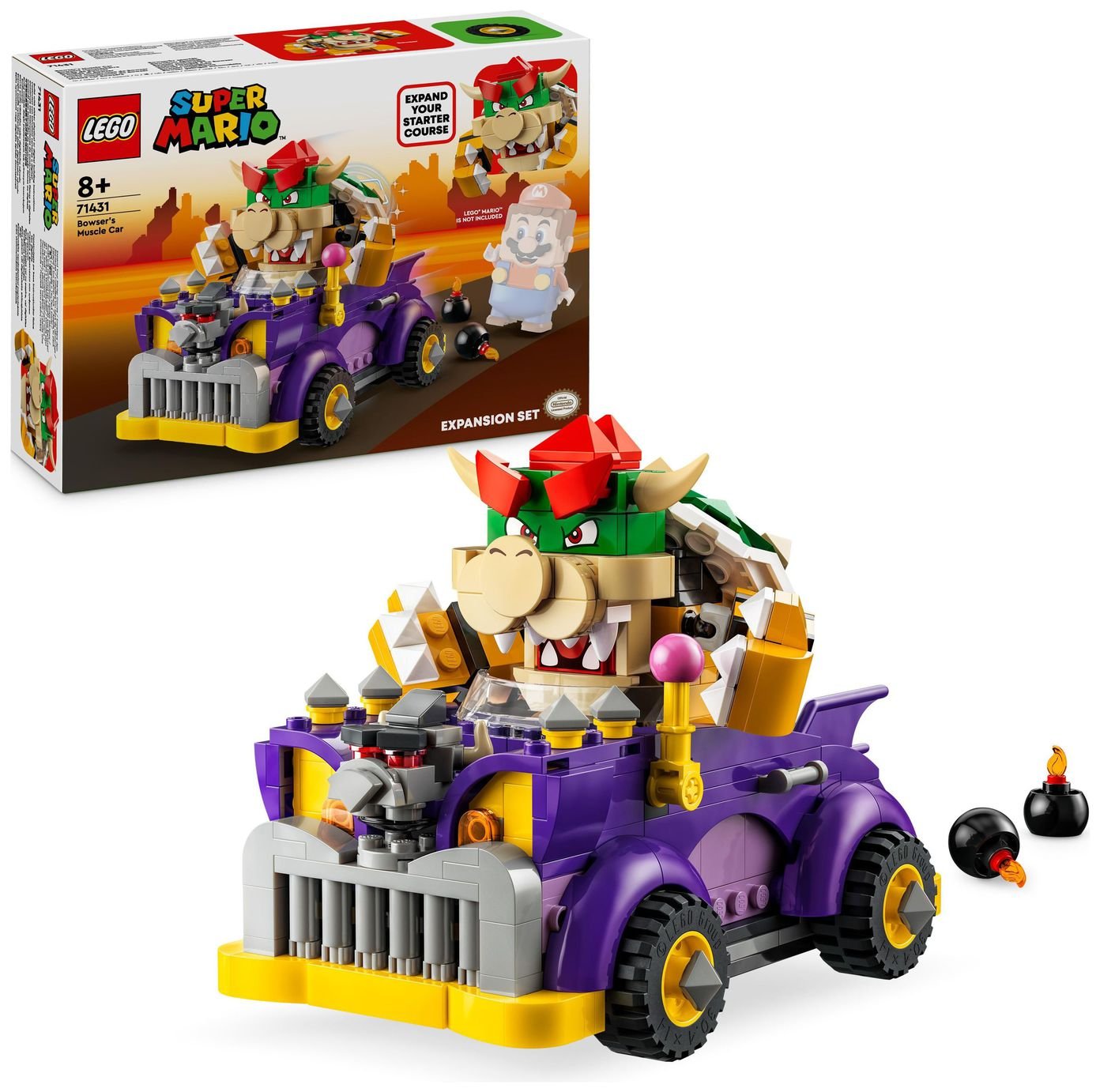 LEGO Super Mario Bowser's Muscle Car Expansion Set Toy 71431