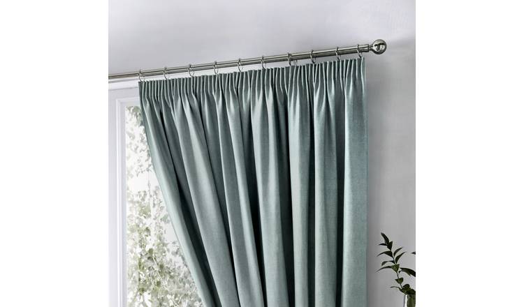 Fusion Dijon Blackout Thermal Lined Curtains - Duck Egg