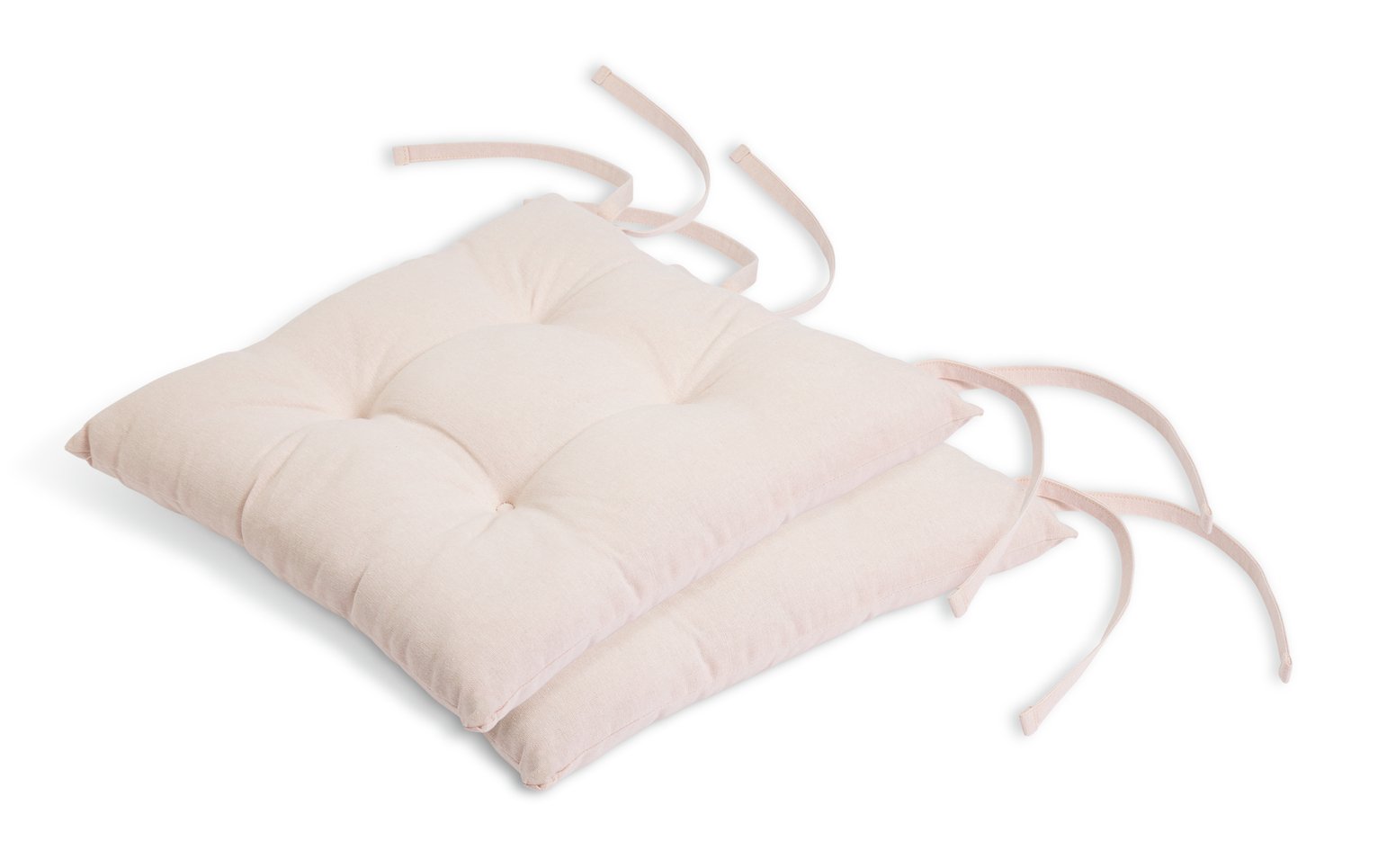 Habitat Chambray Blush Pack of 2 Seat Cushion - Pink