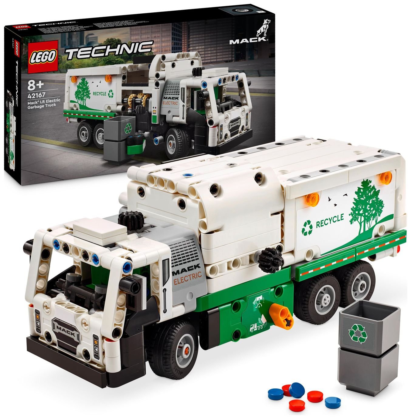 LEGO Technic Mack LR Electric Garbage Truck Toy 42167