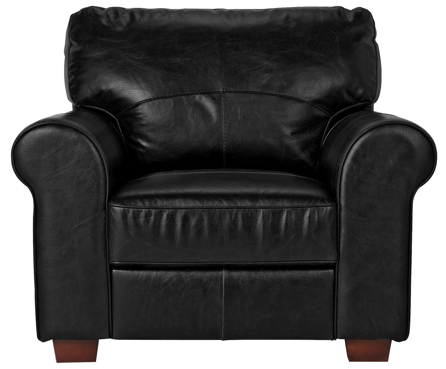 Habitat Salisbury Leather Armchair - Black