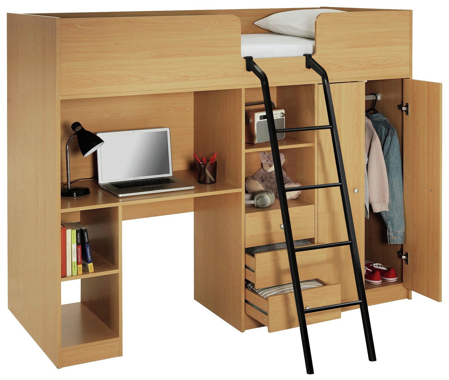 Argos Home Ohio Beech Shorty High Sleeper Bed Frame Reviews