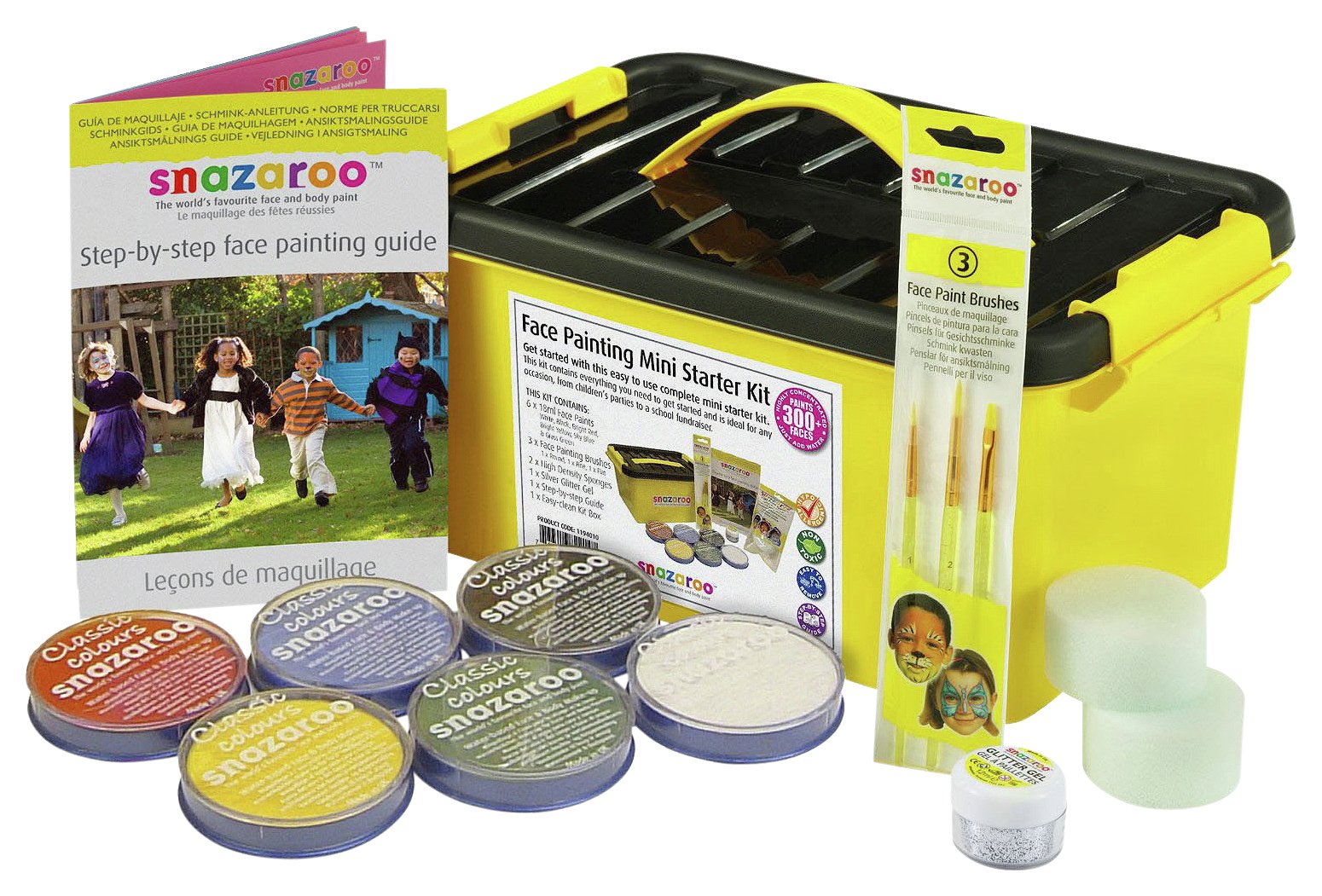 Snazaroo Face and Body Paint Mini Starter Kit - 14 Pieces