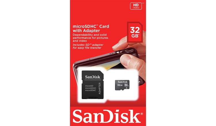 Buy Sandisk Blue Micro Sdhc Memory Card 32gb Microsd Memory Cards Argos