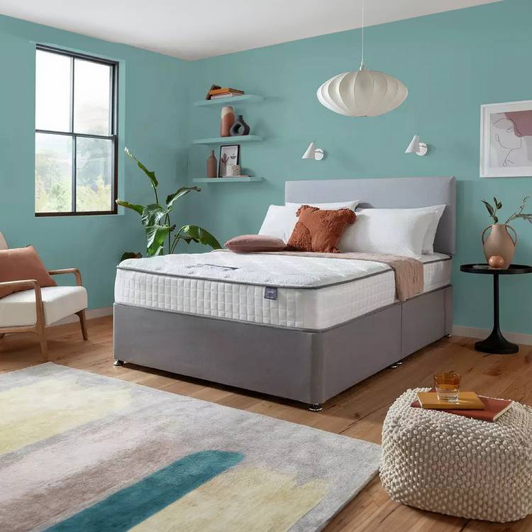 Silentnight Middleton Double Divan Bed - Grey 0