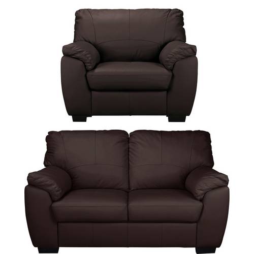 Buy Argos Home Milano Leather Chair & 2 Seater Sofa - Chocolate | Sofa