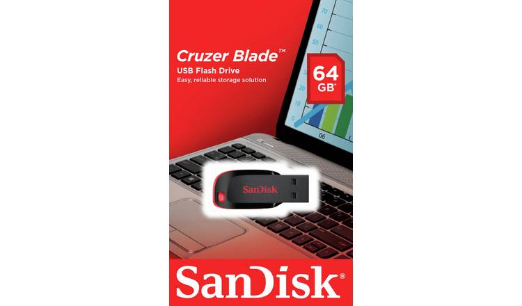 SanDisk Cruzer Blade USB 2.0 Flash Drive - 64GB