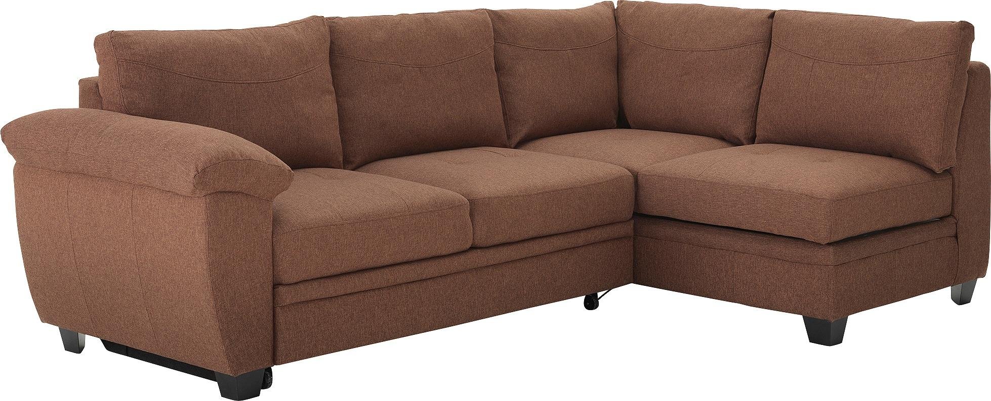 Argos Home Fernando Right Corner Fabric Sofa Bed - Chocolate