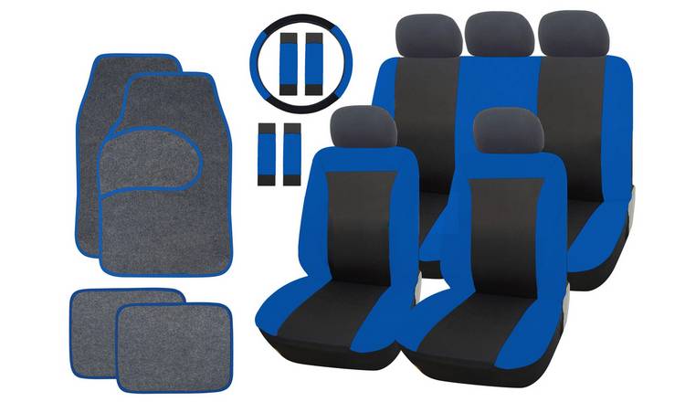 Buy Streetwize Car Seat Cover And Mat Bundle Set Black Blue