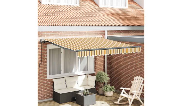 Walplus Aluminium Retractable Awning - Multicolour - 300 x 250 cm - 165 cm