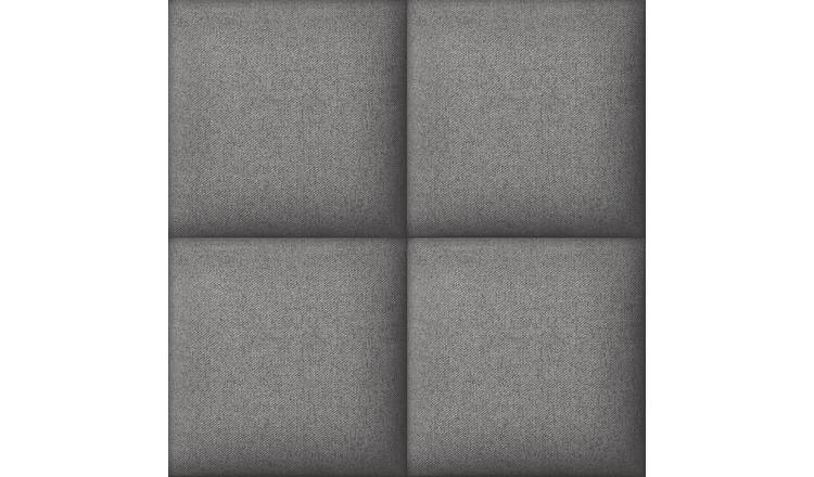 Grandeco Hektor Faux Padded Panel Textured Wallpaper - Grey