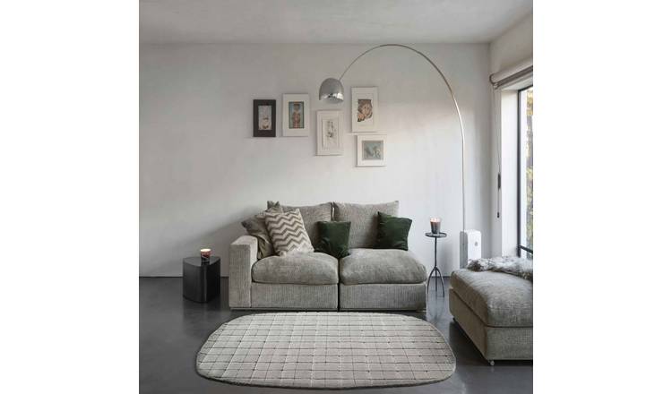 Mega Flooring Grey Shaggy Geometric Rug - 160 x 230cm