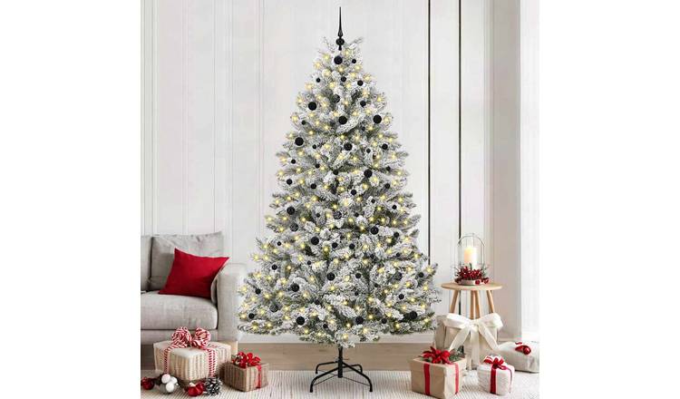Walplus PVC Artificial Christmas Tree - Green and White - 120 x 120 x 240 cm