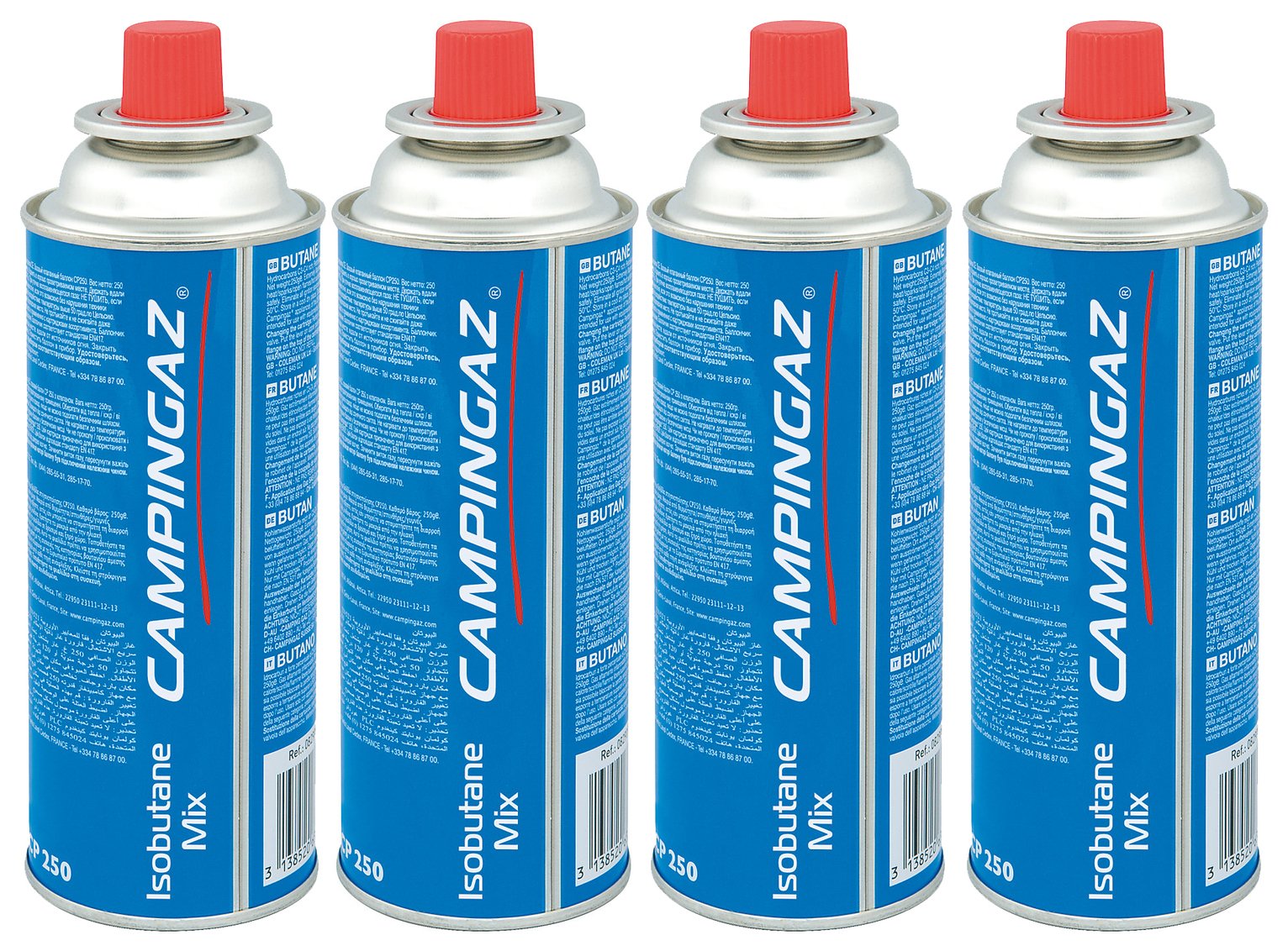 Campingaz CP250 Resealable Gas Cartridges - 4 Pack