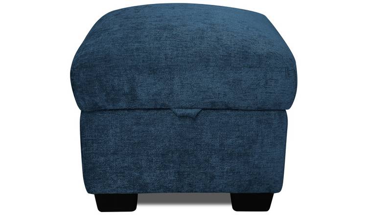 Argos Home Taylor Fabric Footstool - Blue