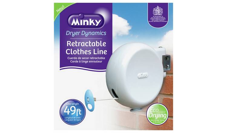 Buy Minky 15m Retractable Reel Outdoor Washing Line, Washing lines