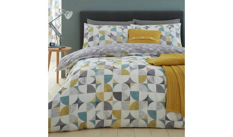 Catherine Lansfield Boho Patchwork Duvet Cover Set - Blue