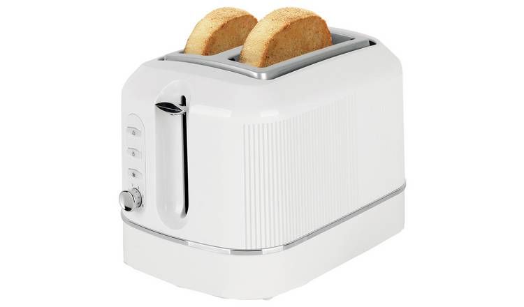 Buy Cookworks Texture Tilly 2 Slice Toaster White Toasters Argos