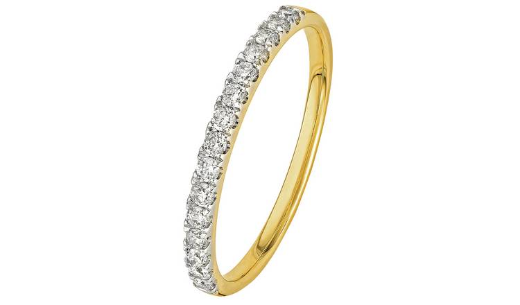 buy revere 9ct gold 0 25ct diamond claw set eternity ring m womens rings argos
