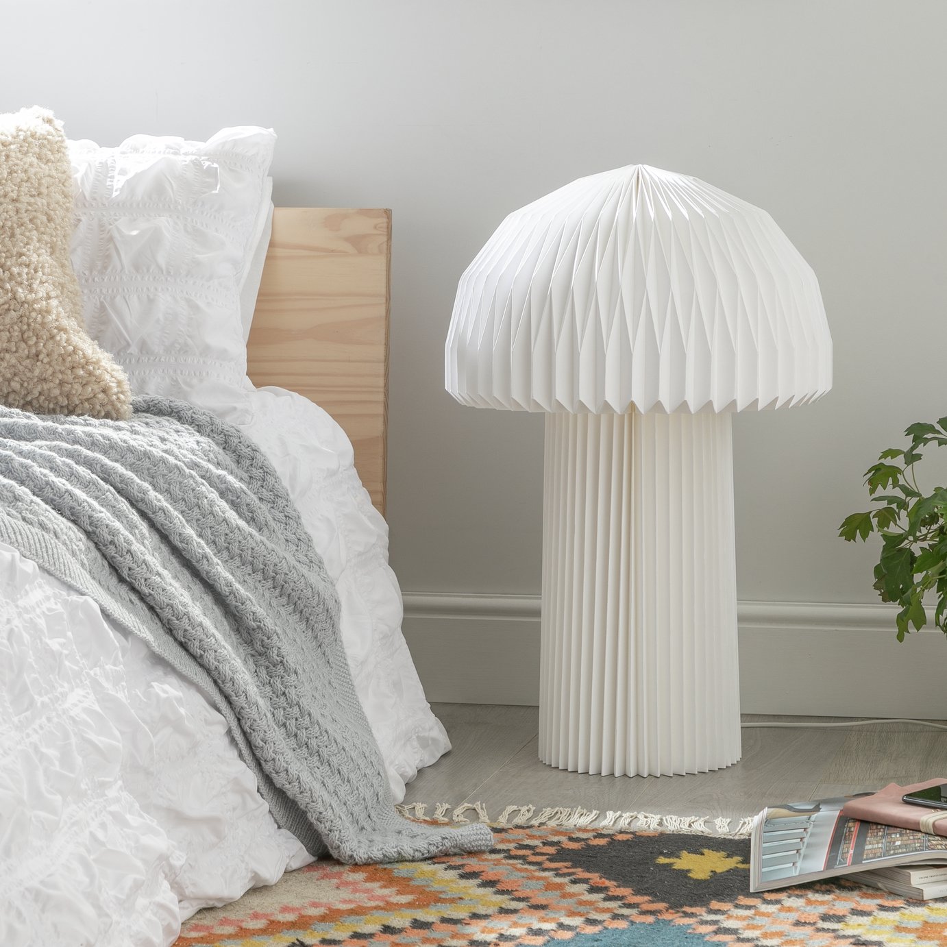 Habitat Origami Mushroom Floor Lamp - White