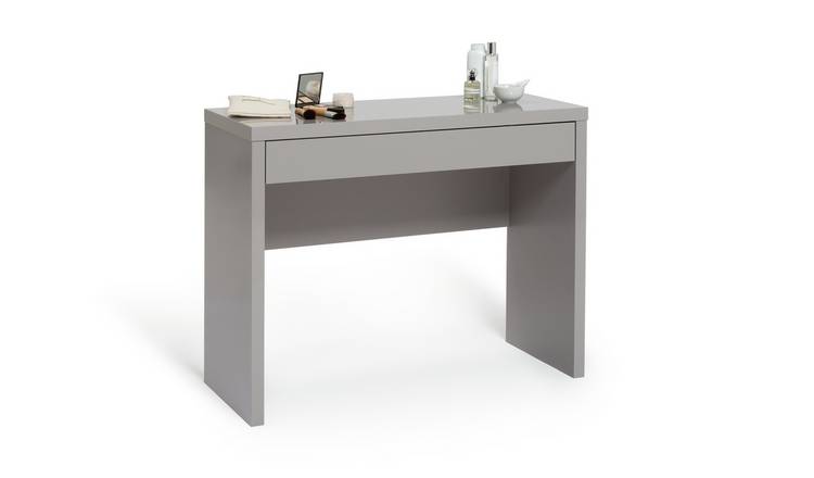 Grey gloss dressing online table with drawers