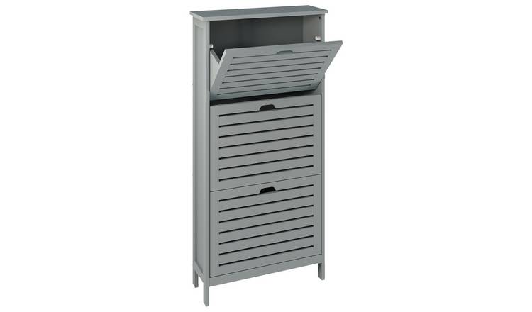 GFW Bergen Shoe Storage Cabinet - Grey