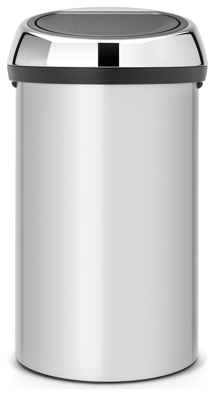 Brabantia 60 Litre Touch Top Bin - Metallic Grey