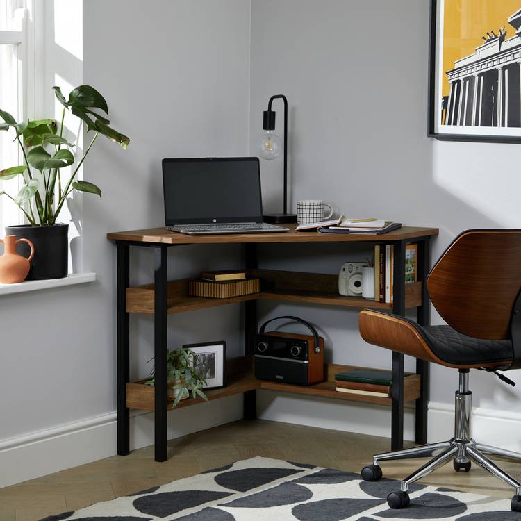 Habitat Nomad Corner Office Desk - Oak  0