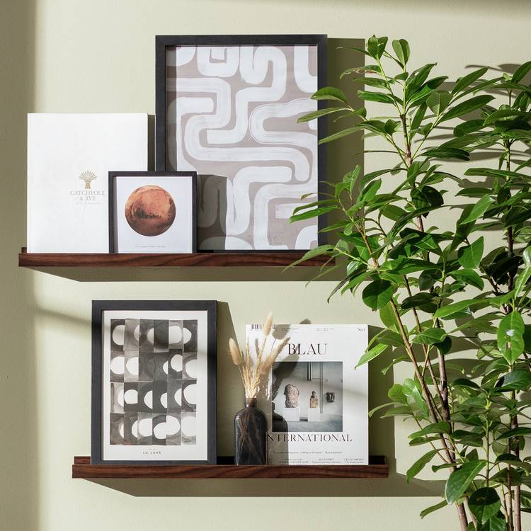 Habitat Jak 40cm Picture Rail - Walnut 0