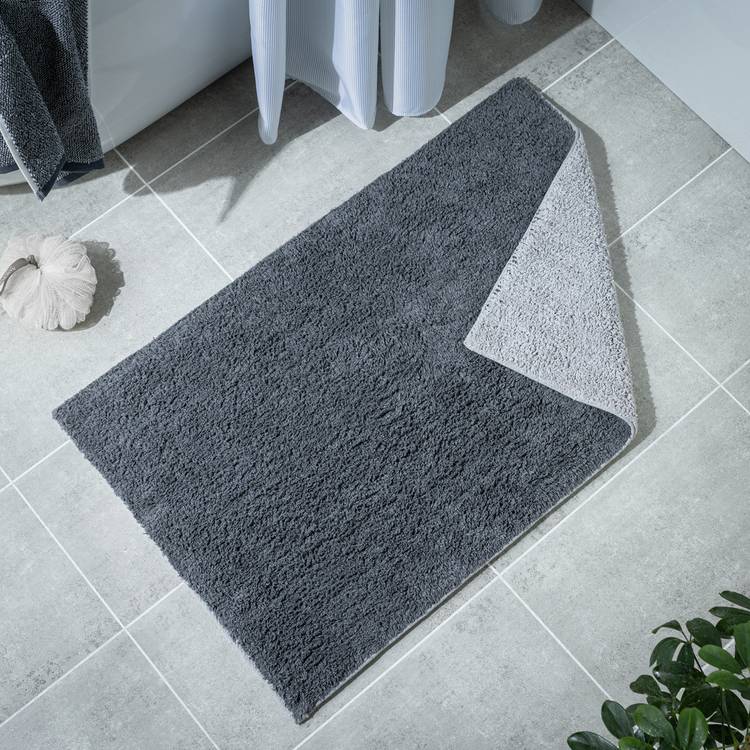 Habitat Reversible Bath Mat - Charcoal 0