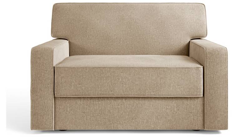 Jay-Be Linea Velvet Cuddle Chair Sofa Bed - Stone