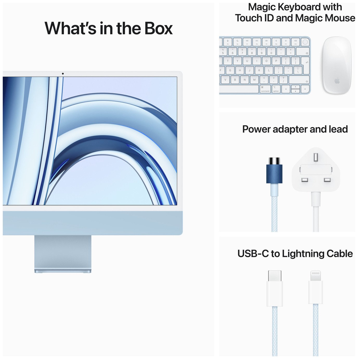 【外箱付き】iMac 24インチ 2023 M3 512GB Buy Apple iMac 2023 24in 4.5K Retina Display M3 8GB 512GB - Blue