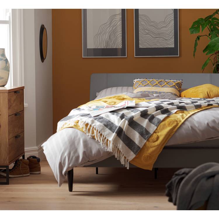 Argos Home Mondial Small Double Bed Frame - Grey 0