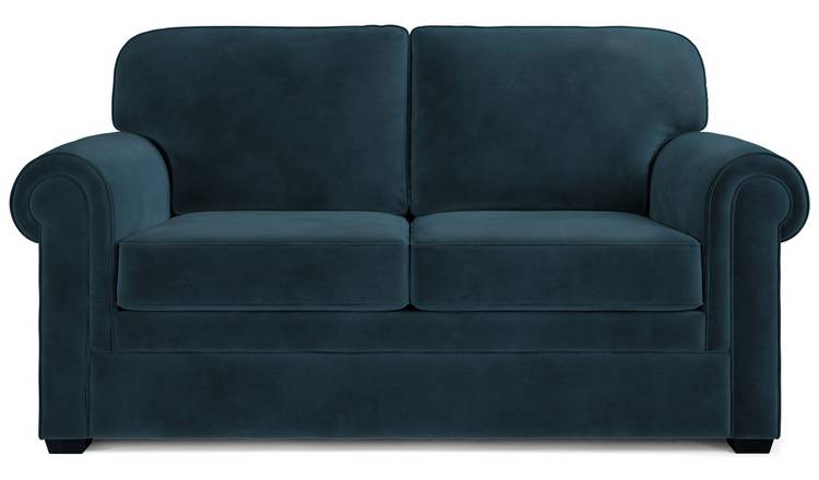 Jay-Be Heritage Velvet 2 Seater Sofa Bed - Ink Blue