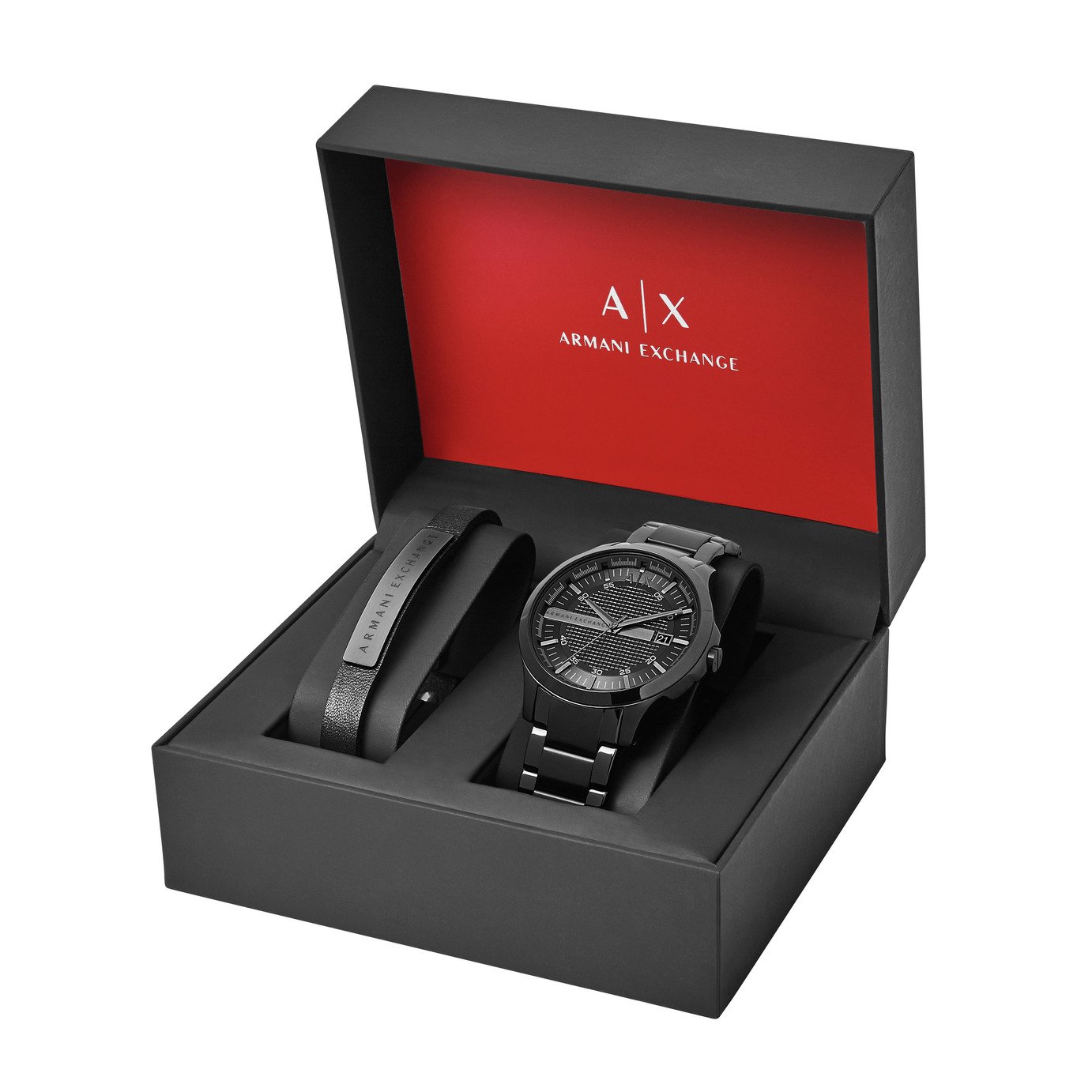 armani exchange leather bracelet