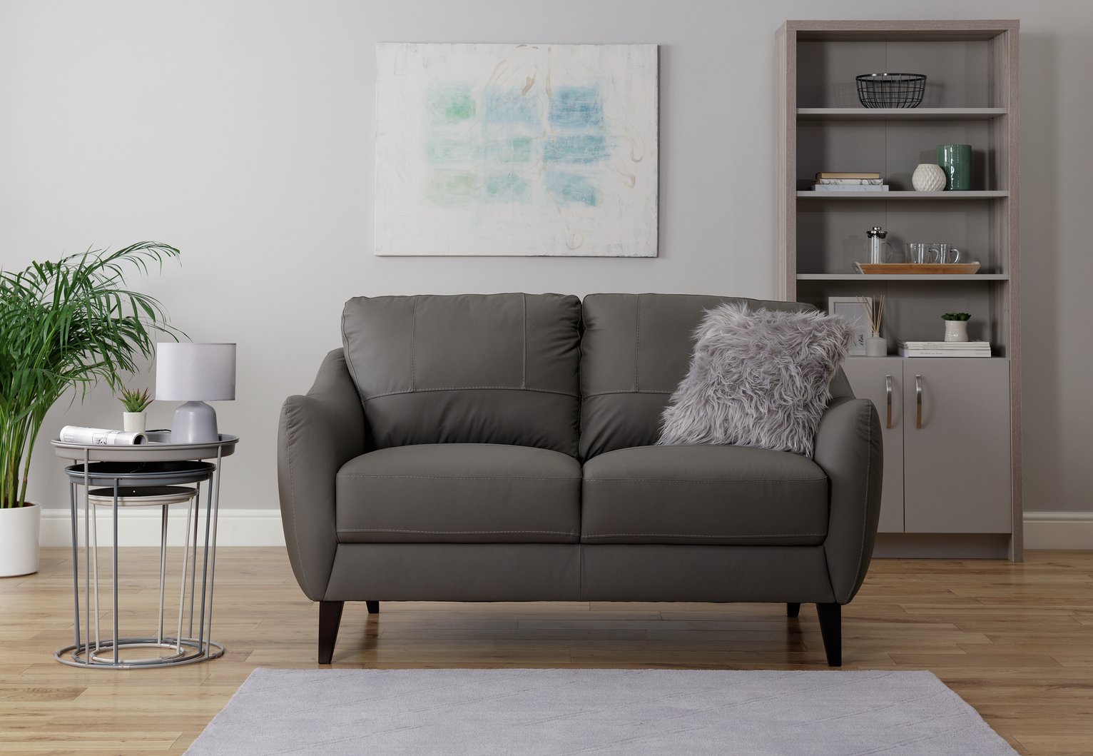 Argos Home Flynn 2 Seater Leather Mix Sofa Review