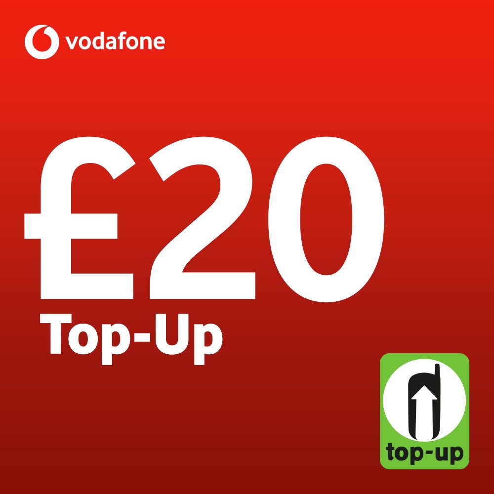 Vodafone £20 Pay As You Go Top-Up Voucher