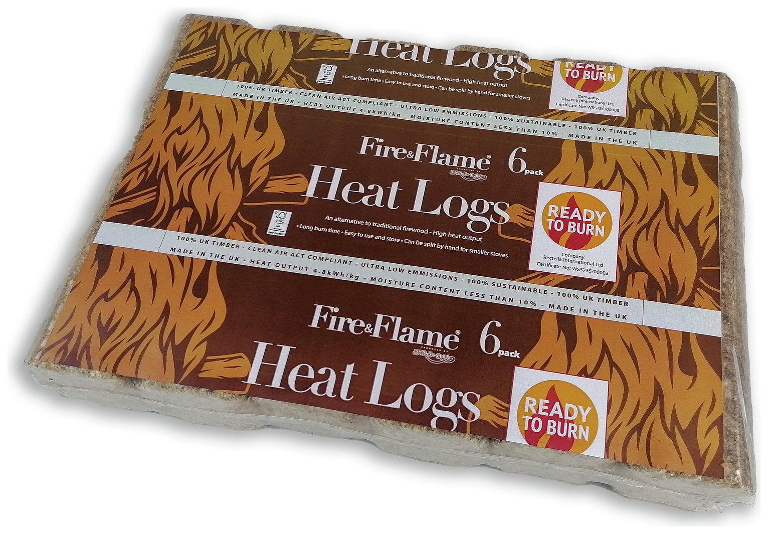 Fire And Flame 6pk Heat Logs