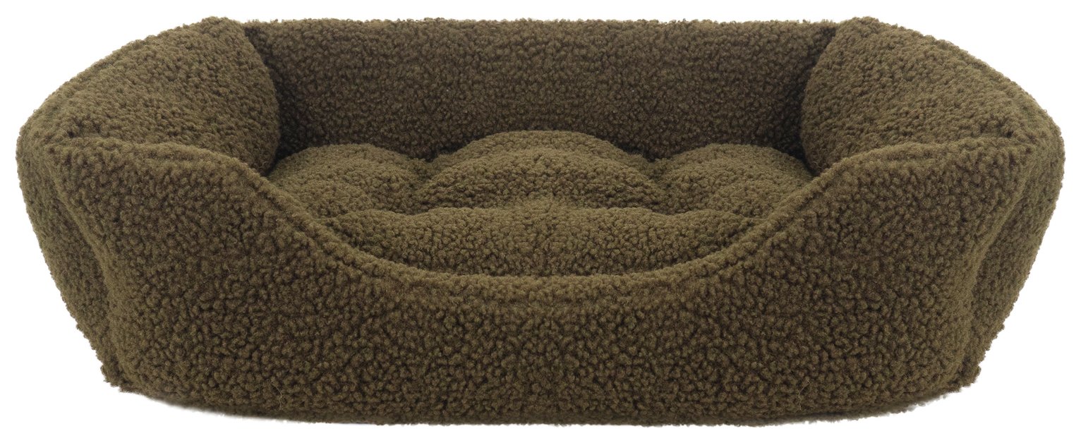 Rosewood Green Pile Fleece Pet Bed - Large