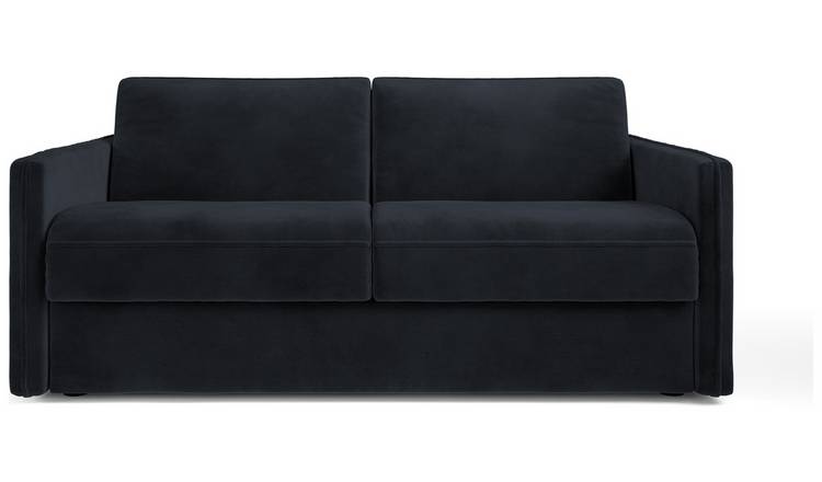 Jay-Be Slim Velvet 3 Seater Sofa Bed - Charcoal