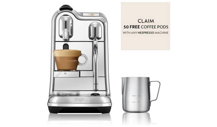 Sage Nespresso Pro Pod Coffee Machine - Stainless Steel