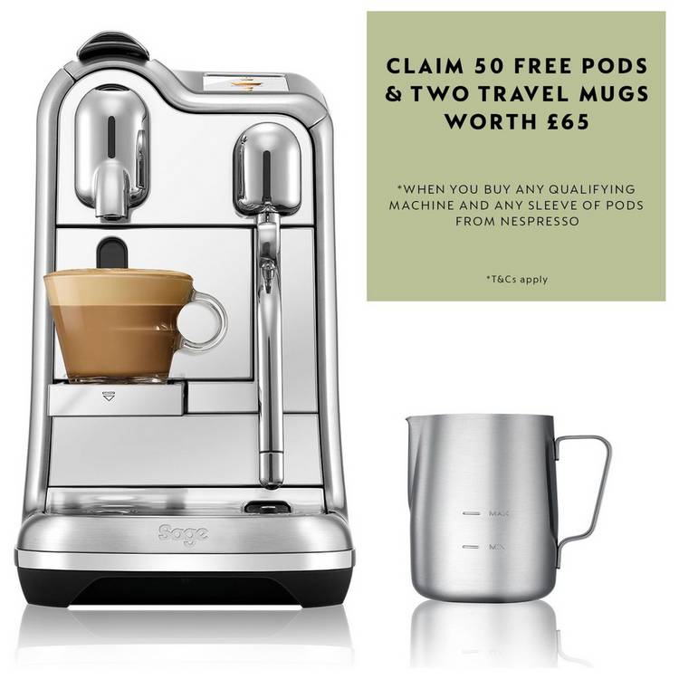 Sage Nespresso Pro Pod Coffee Machine - Stainless Steel 0