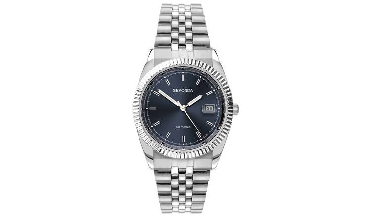 Sekonda Men's Stainless Steel Blue Dial Bracelet Watch