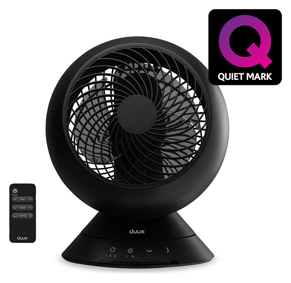 Duux Globe Black Desk Fan - 8 Inch