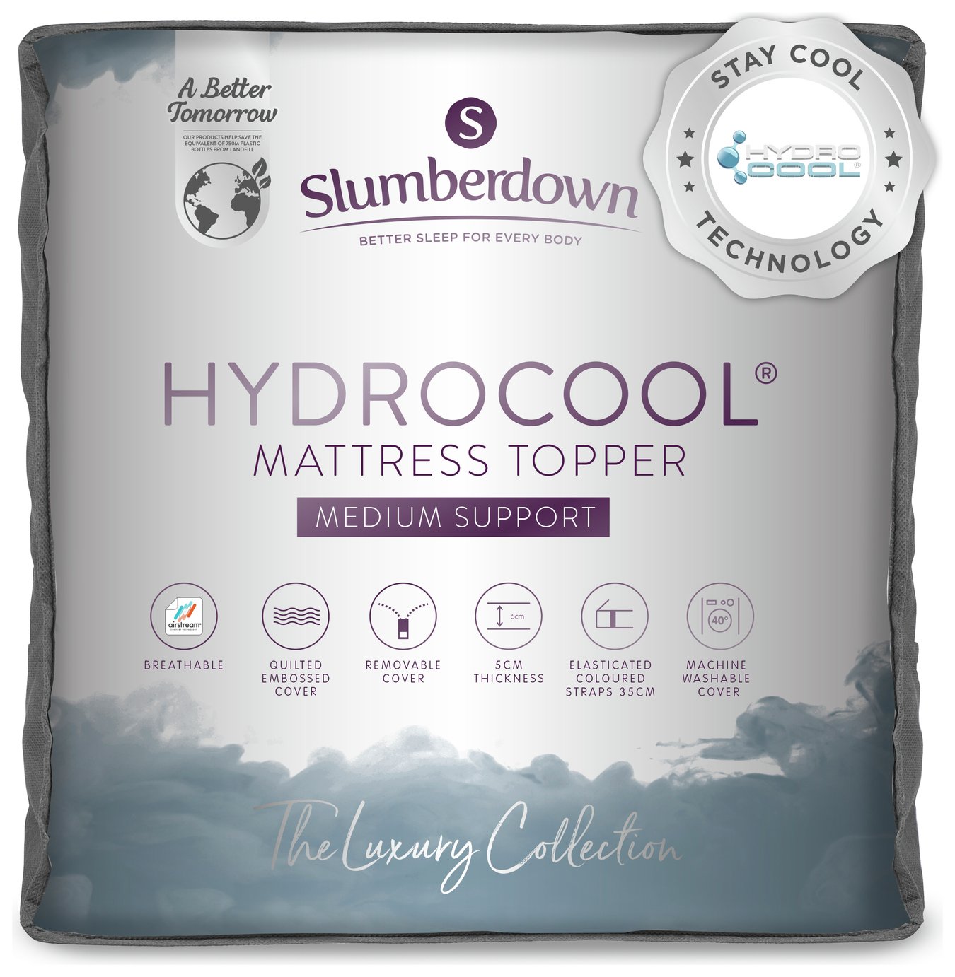 Slumberdown Hydrocool Medium Support Mattress Topper -Double