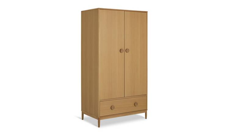 Habitat Cornelia 2 Door 1 Drawer Wardrobe - Oak