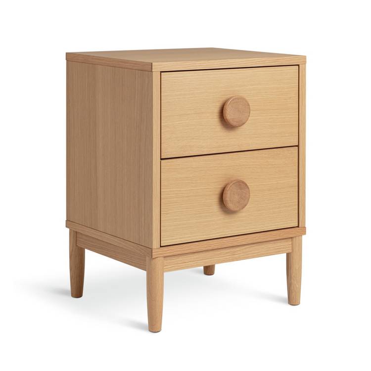 Habitat Cornelia 2 Drawer Bedside Table - Cream 0