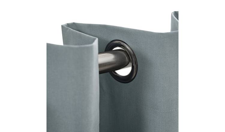 Habitat Plain Blackout Eyelet Curtain - Dove Grey